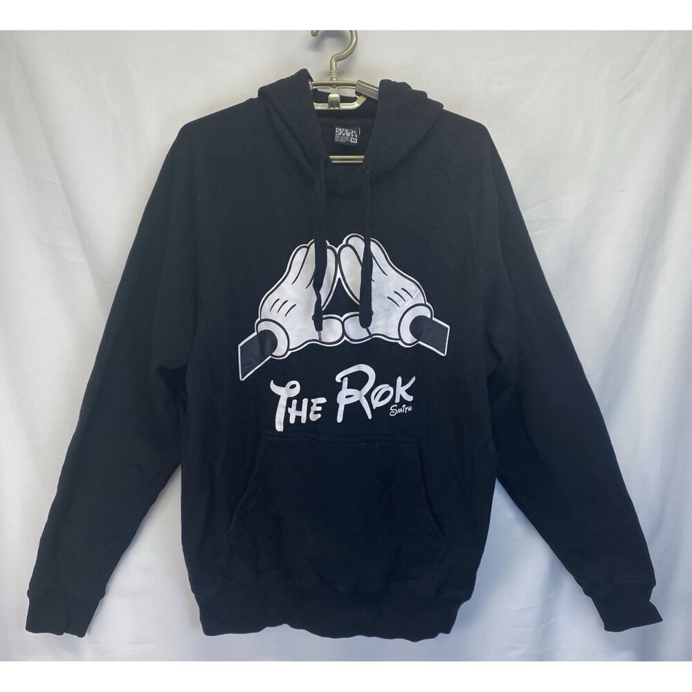 Rocksmith Men's M Hoodie Sweatshirt Black "The Rok Smith" Logo Pullover Pouch
